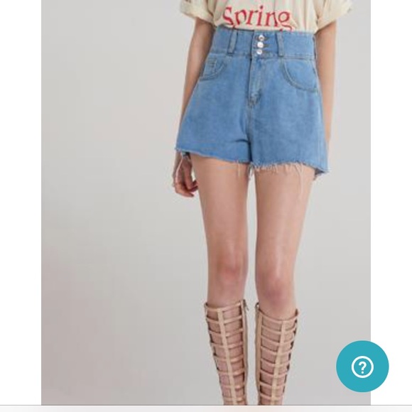 high waisted flare shorts